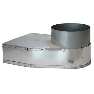 R-Vent spiro instort lepe hoek 70x170 mm, 125 mm, rechts h=55 mm