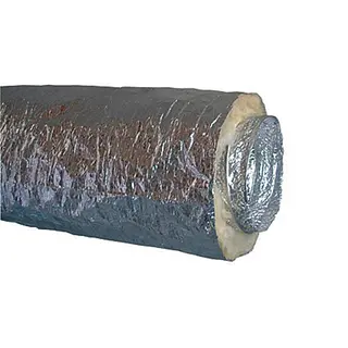 Aldes Algaine flexibele slang Ø125 mm L=10 meter aluminium thermisch en akoestisch geïsoleerd (kranentrekker)