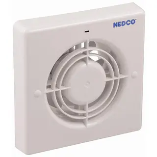 Nedco CR 120VT badkamer/toiletventilator 120mm 130 m³/h wit kunststof met timer en vochtsensor
