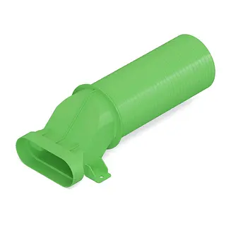 Duco DucoFlex aansluitstuk, recht / lang, ovaal, 125 mm