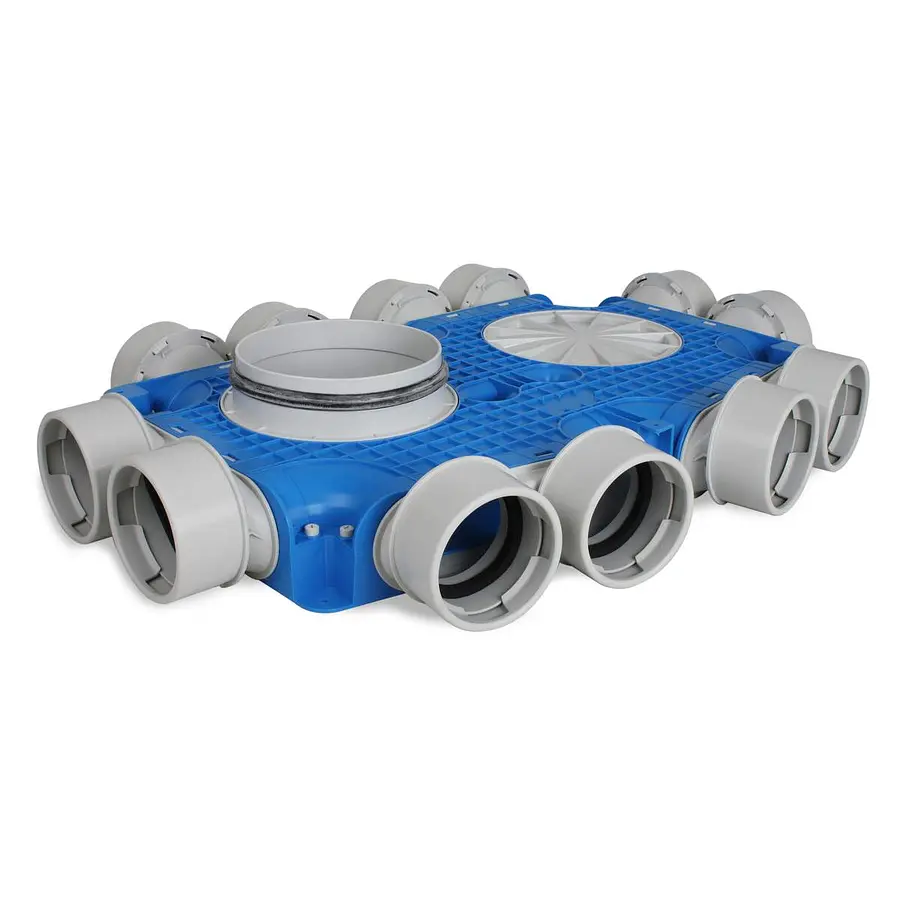 Vent-Axia Uniflexplus+ instortverdeler 12x ø90 mm zijaansluiting ø180 mm (VTVG 290 180)