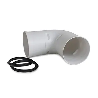 Vent-Axia Uniflexplus+ bocht 90°, met afdichtringen voor slang ø90 mm (VKB 90 90)