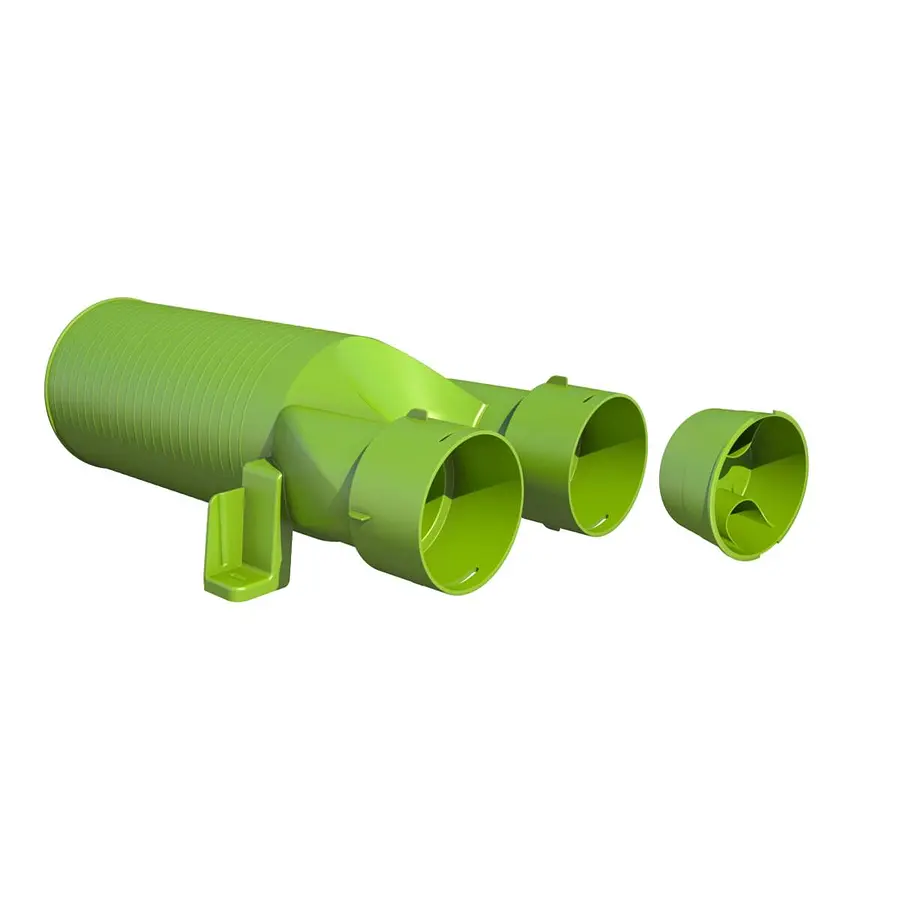 Ubbink Air Excellent AE34c ventieladapter, 125 mm, 180°, met 1 afdekkap