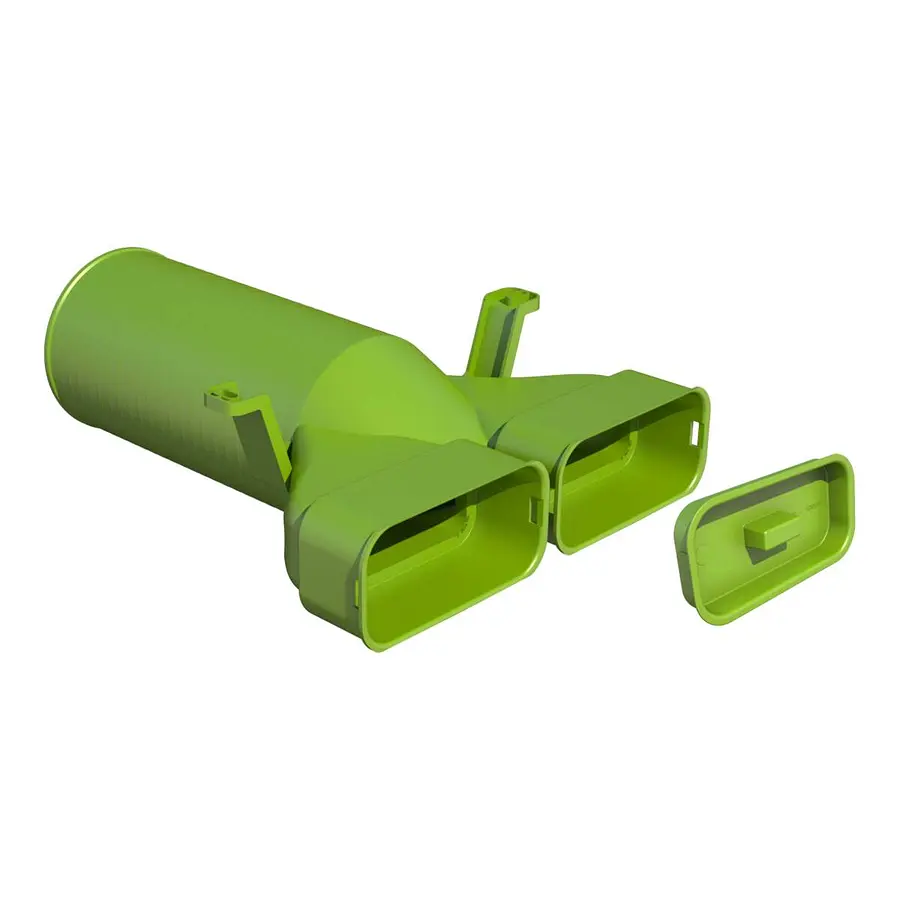 Ubbink Air Excellent AE55sc ventieladapter, 125 mm, 180°, met 1 afdekkap