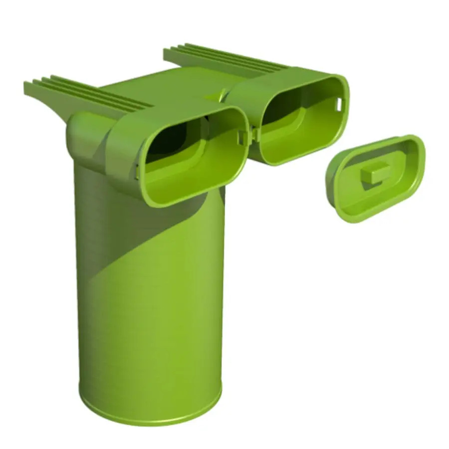Ubbink Air Excellent AE55sc ventieladapter, 125 mm, 90°, met 1 afdekkap