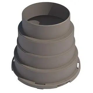 Ubbink Air Excellent ventieladapter, meervoudig, 180/160/150/125 mm, voor DB200/DB800 serie