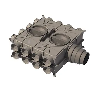Ubbink Air Excellent DB800 luchtverdeelkast DB824, 24 aansluitingen, 180 mm