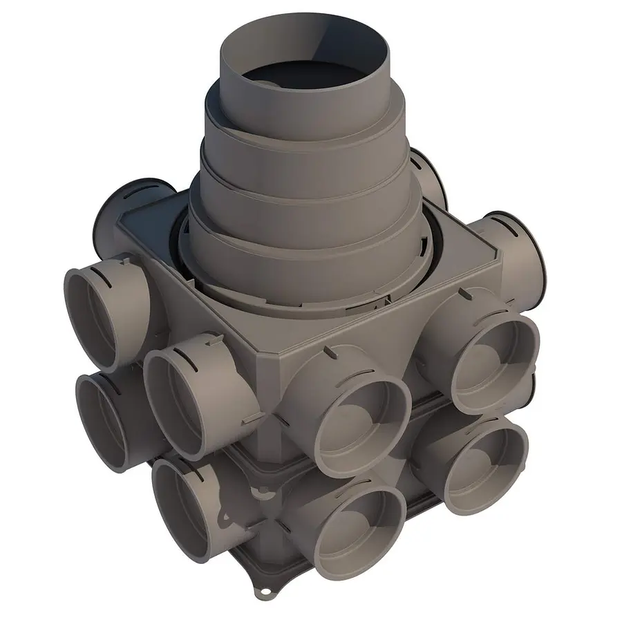 Ubbink Air Excellent DB200 luchtverdeelkast DB208V180VE, 16 aansluitingen, 180 mm