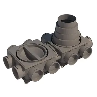 Ubbink Air Excellent DB200 luchtverdeelkast DB212V180HE, 12 aansluitingen, 180 mm