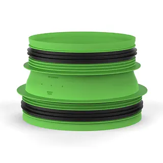 Duco DucoFlex aansluitstuk, 180 x 160 mm, 2x M, met rubber