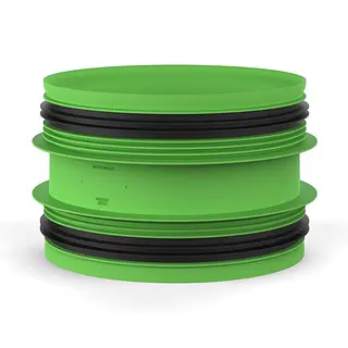 Duco DucoFlex aansluitstuk, 180 x 180 mm, 2x M, met rubber