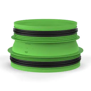 Duco DucoFlex aansluitstuk, 200 x 180 mm, 2x M, met rubber