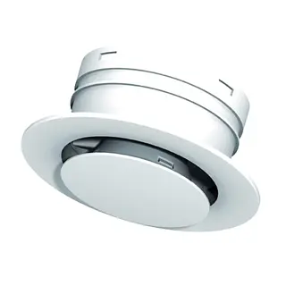 Burgerhout Hybalans+ af-/toevoerventiel Conus, rond 125 mm kunststof wit
