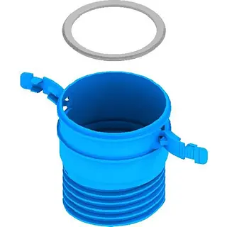 Burgerhout Hybalans+ schroefkoppeling 92 mm kunststof blauw