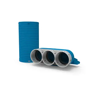 Vent-Axia Uniflexplus+ ventielcollector 3x ø69 mm ø125 mm H=250 mm 90° (VVCH 250 69)