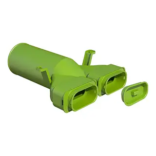 Ubbink Air Excellent AE35sc ventieladapter, 125 mm, 180°, met 1 afdekkap