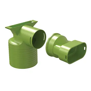 Ubbink Air Excellent AE35sc ventieladapter, 125 mm, 90°