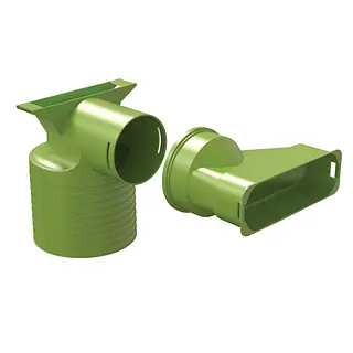 Ubbink Air Excellent AE45sc ventieladapter, 125 mm, 90°