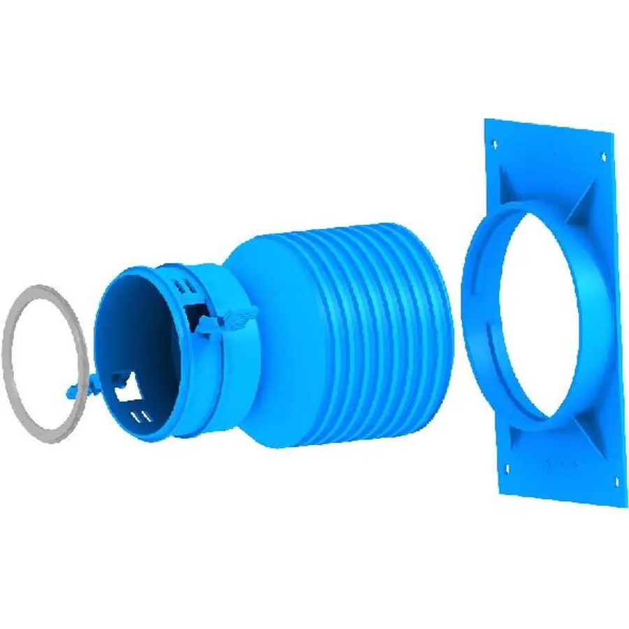 Burgerhout Hybalans+ ventielaansluitstuk 92 mm kunststof blauw