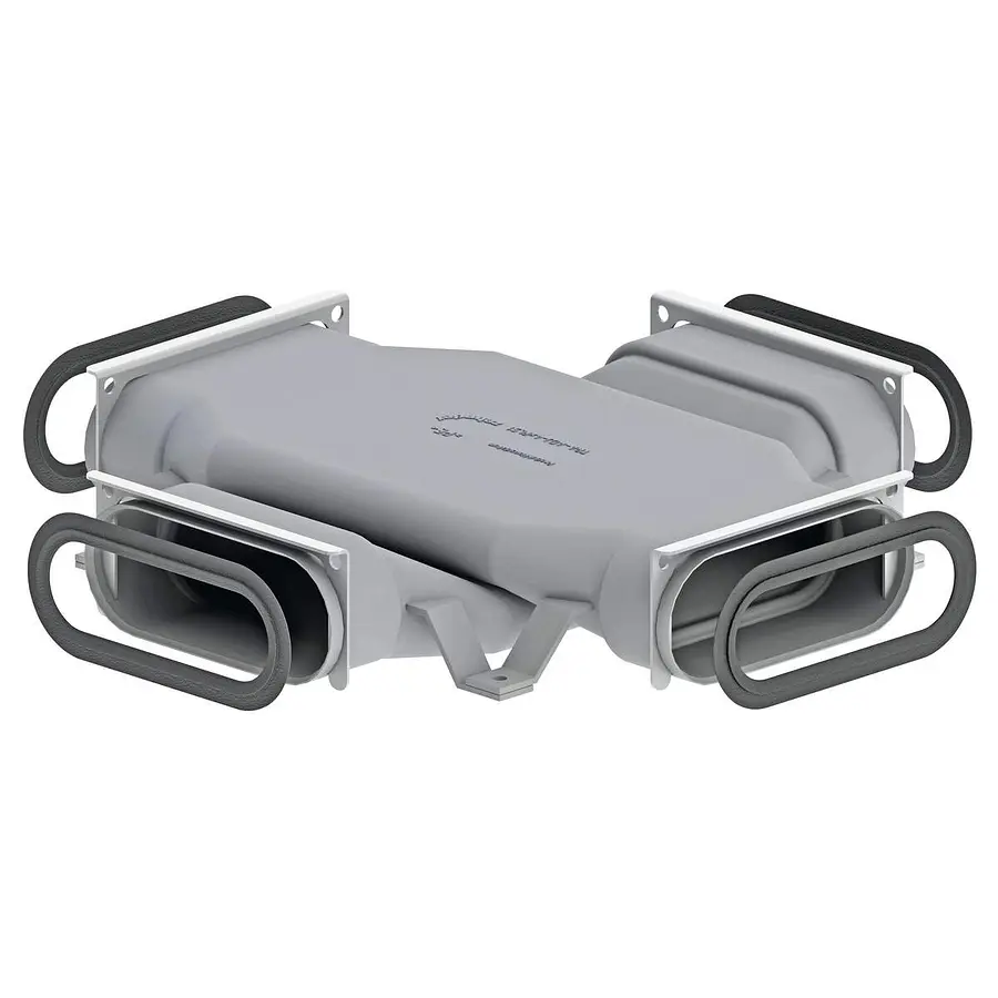 Zehnder ComfoTube Therm / Flat 51 kruisstuk, incl. o-ringen en fixeerschijven