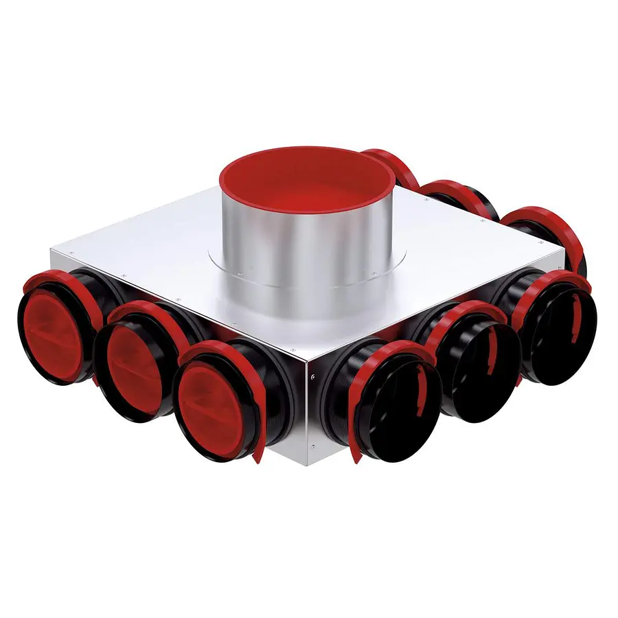 Zehnder ComfoCube CT 350 luchtverdeelkast, 160 mm, 6x 90 mm RLC