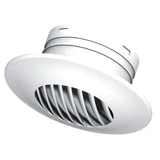 Burgerhout Hybalans+ af-/toevoerventiel, Turn, rond 125 mm kunststof wit