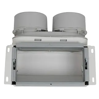 Vent-Axia Uniflexplus+ geïsoleerde muurcollector boven 2x ø90 mm 200x100 mm (VGMCBK 290)