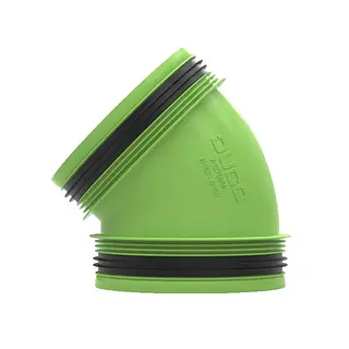 Duco DucoFlex aansluitstuk, 160 x 160 mm, 45°, met rubber, groen