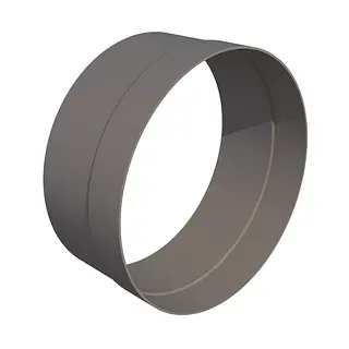 Ubbink Air Excellent verloopstuk, 125-123 mm, zwart