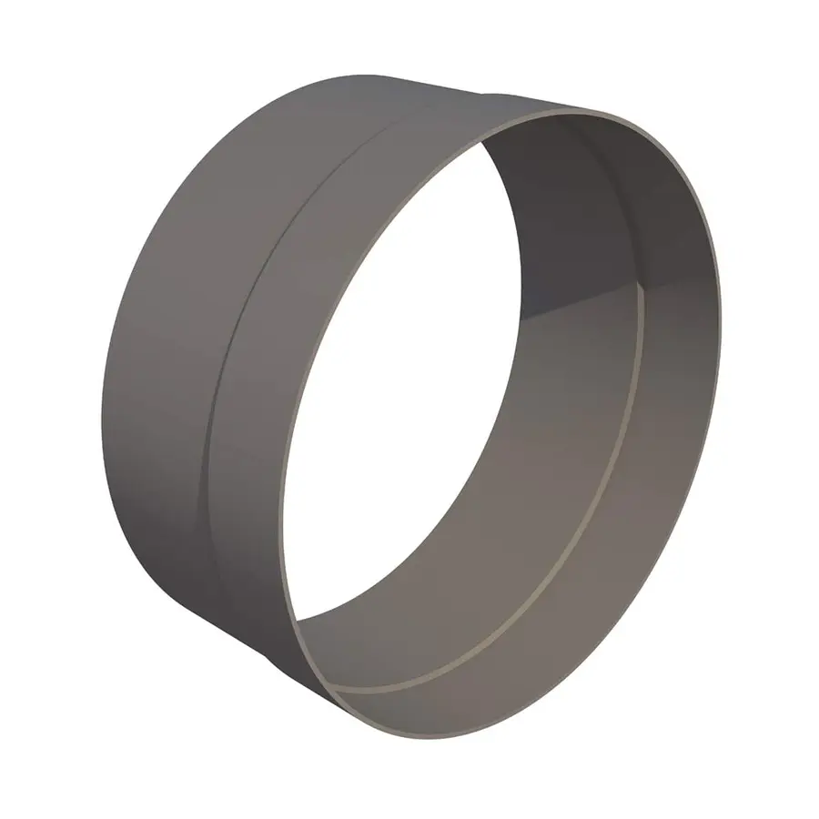 Ubbink Air Excellent verloopstuk, 125-123 mm, zwart
