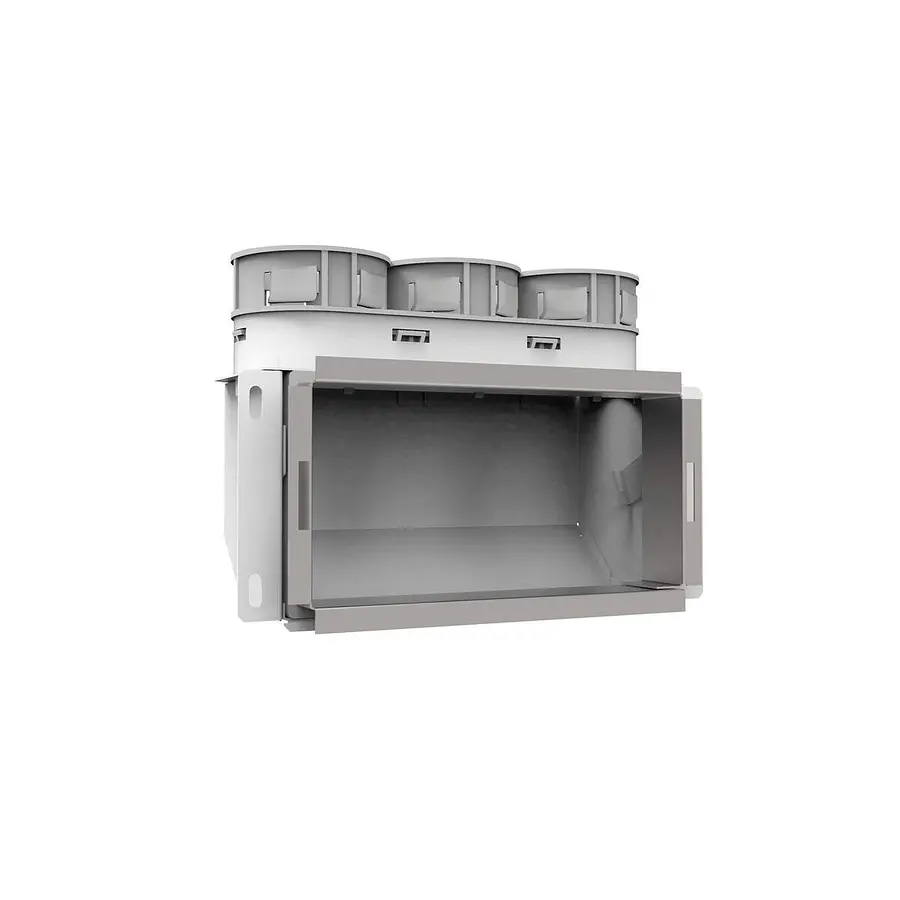 Vent-Axia Uniflexplus+ wandcollector boven 3x ø69 mm 200x100 mm (VMCB 69)