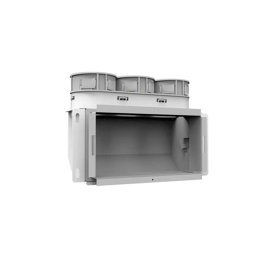 Vent-Axia Uniflexplus+ geïsoleerde muurcollector boven 3x ø69 mm 200x100 mm (VGMCBK 69)