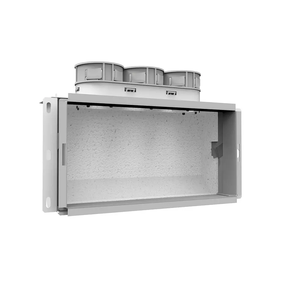 Vent-Axia Uniflexplus+ geïsoleerde muurcollector boven 3x ø69 mm 300x150 mm (VGMCBG 69)