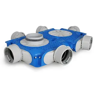 Vent-Axia Uniflexplus+ instortverdeler 6x ø90 mm zijaansluiting ø125 mm (VTVG 90 125)