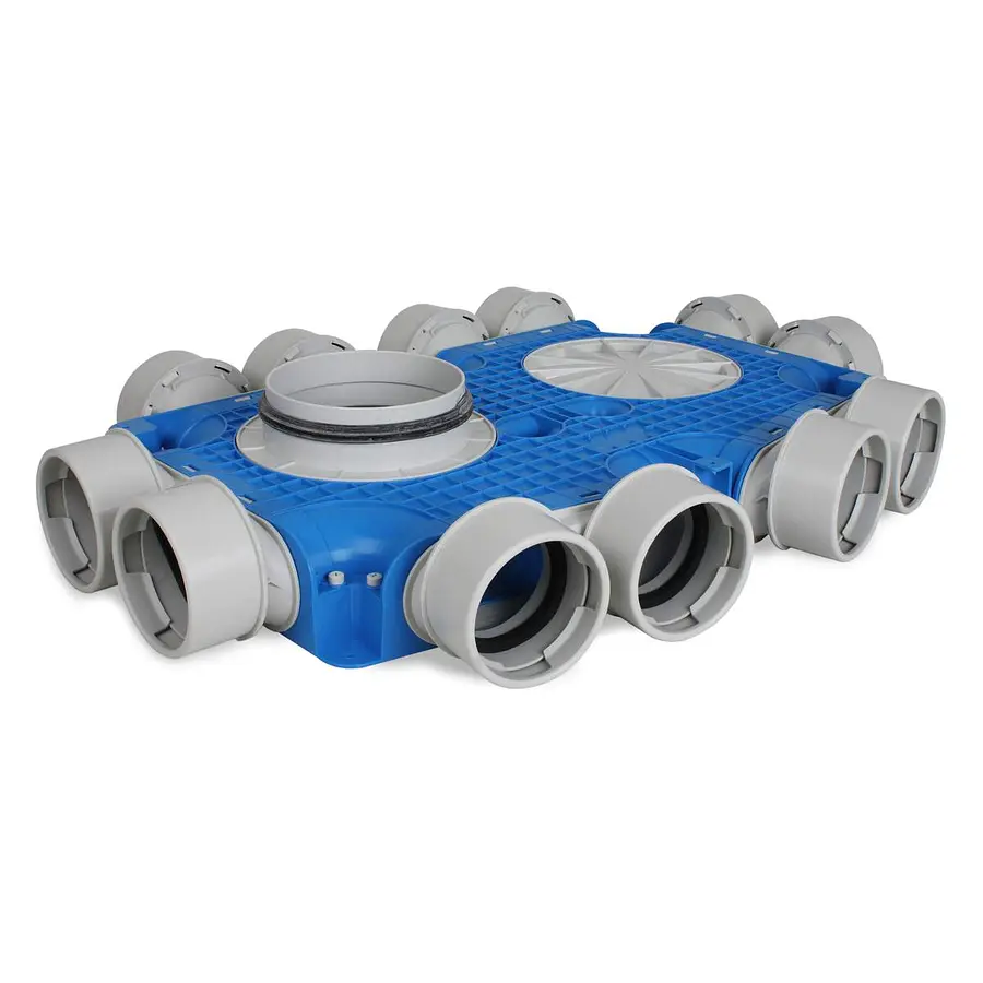 Vent-Axia Uniflexplus+ instortverdeler 12x ø90 mm zijaansluiting ø160 mm (VTVG 290 160)