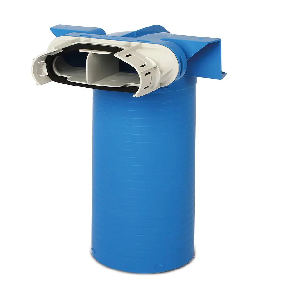 Vent-Axia Uniflexplus+ ventielcollector 132x52 mm ø125 mm H=250 mm 90° (VVCH 250 132)