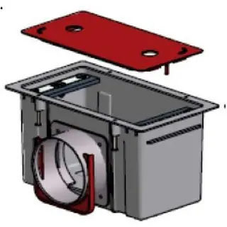 Zehnder CLD-K Z roosterbox, 90 mm, kunststof