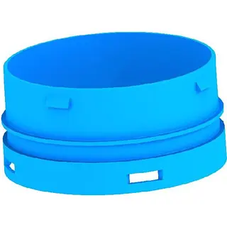 Burgerhout Hybalans+ verlengstuk 109 mm kunststof blauw