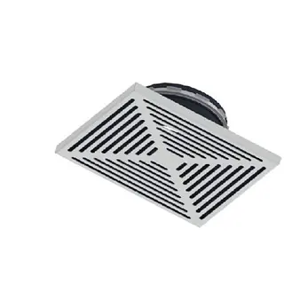 Burgerhout Hybalans+ af-/toevoerventiel Maze, vierkant 125 mm kunststof wit