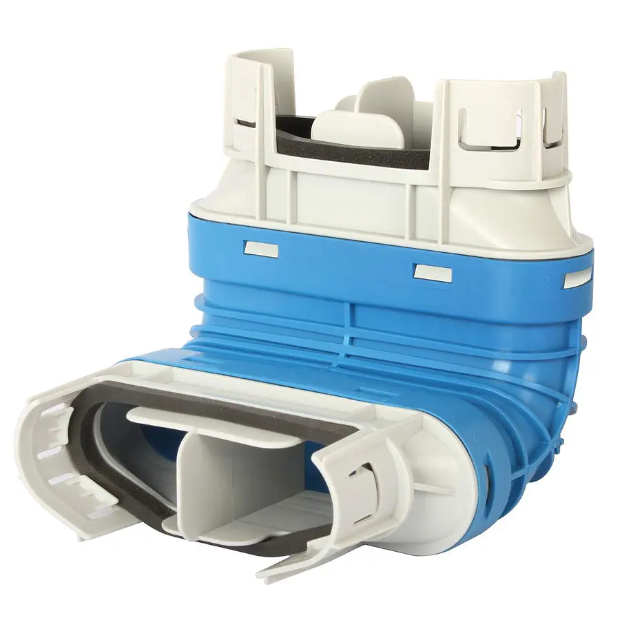 Vent-Axia Uniflexplus+ bocht 90°, verticaal, voor flexibele slang, 132 x 52 mm