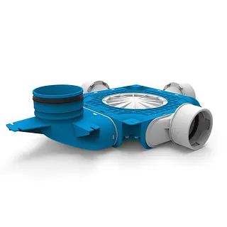 Vent-Axia Uniflexplus+ instortverdeler 1xK 3x ø90 mm 2xD + Vø125 mm (VK999.DDV125)