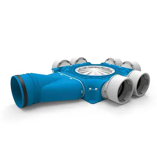 Vent-Axia Uniflexplus+ instortverdeler 1xK 6x ø90 mm 2xD + Hø125 mm (VK222.DDH125)