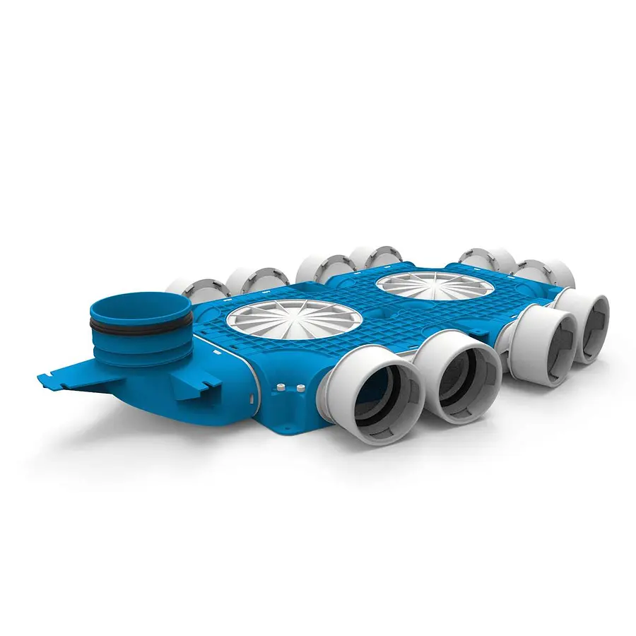 Vent-Axia Uniflexplus+ instortverdeler 1xK 10x ø90 mm 4xD + Vø125 mm (VK22222.DDDDV)