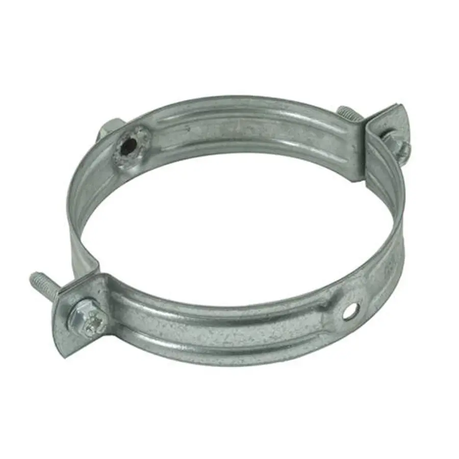 R-Vent spiro beugel 125 mm, zonder rubberen inlage, sendzimir verzinkt