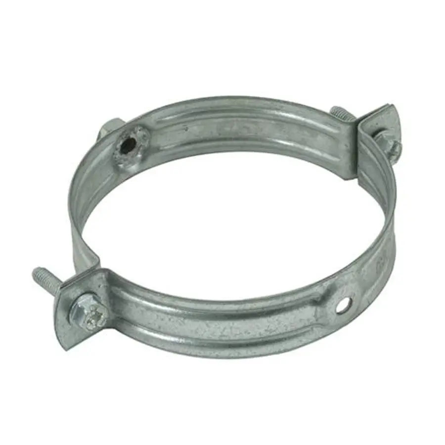 R-Vent spiro beugel 200 mm, zonder rubberen inlage, sendzimir verzinkt