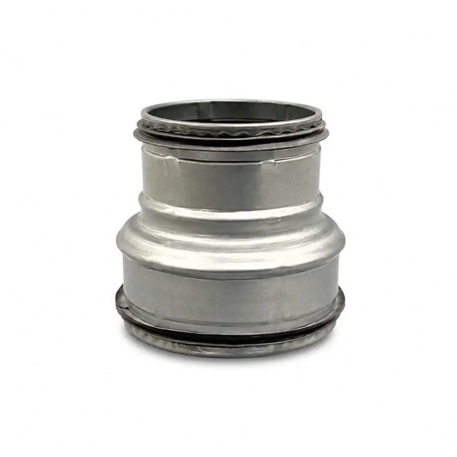 R-Vent spiro safe verloopstuk 100-80 mm, sendzimir verzinkt