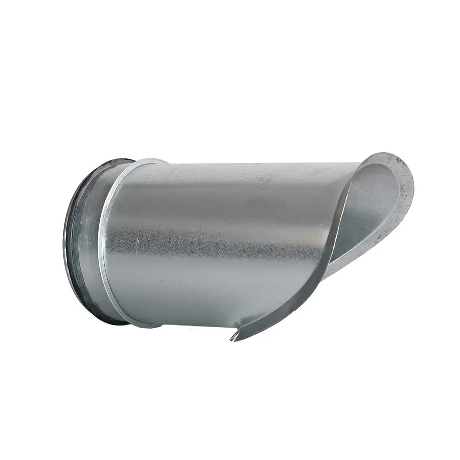 R-Vent spiro safe zadelstuk 250-200 mm, 45°, sendzimir verzinkt