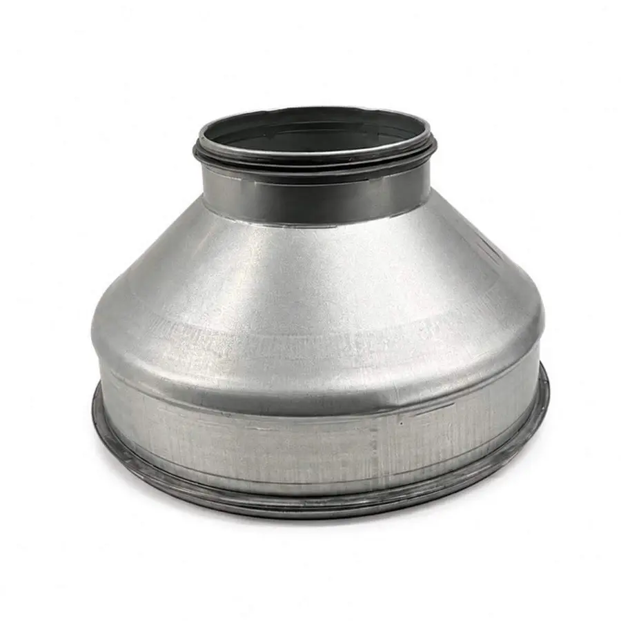 R-Vent spiro safe verloopstuk 250-125 mm, sendzimir verzinkt