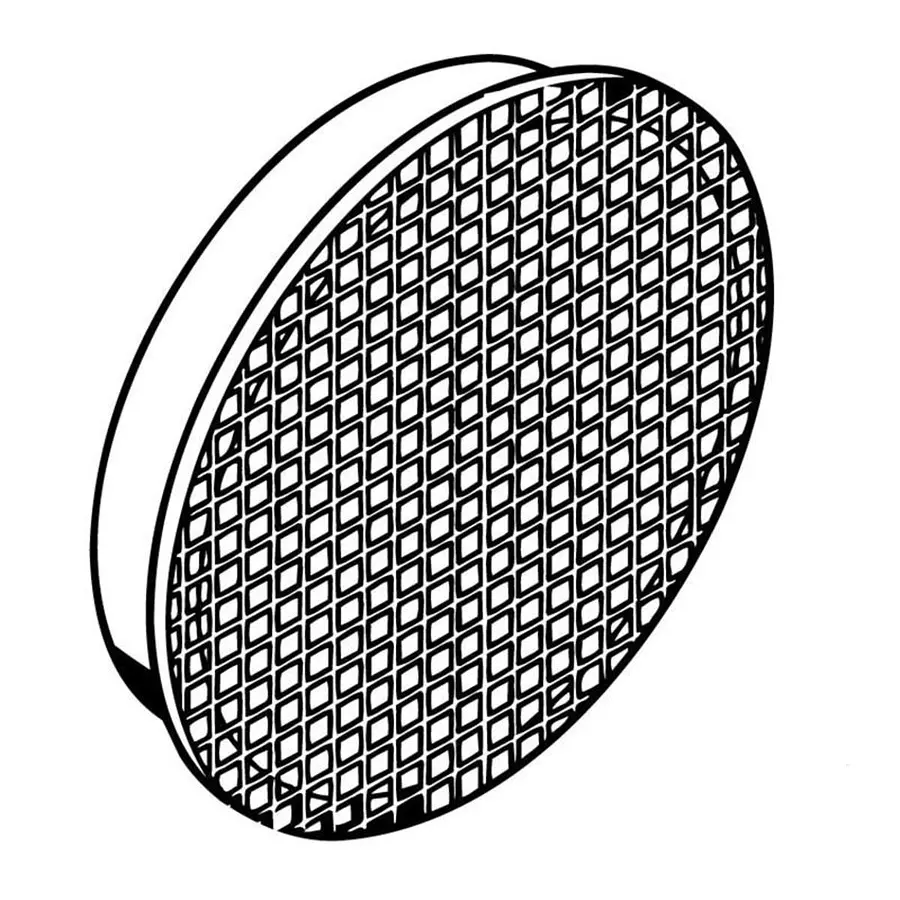 R-Vent spiro gaasrooster 125 mm, sendzimir verzinkt