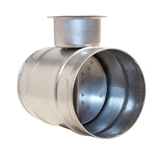 R-Vent spiro regelklep 80 mm, met dicht klepblad, sendzimir verzinkt